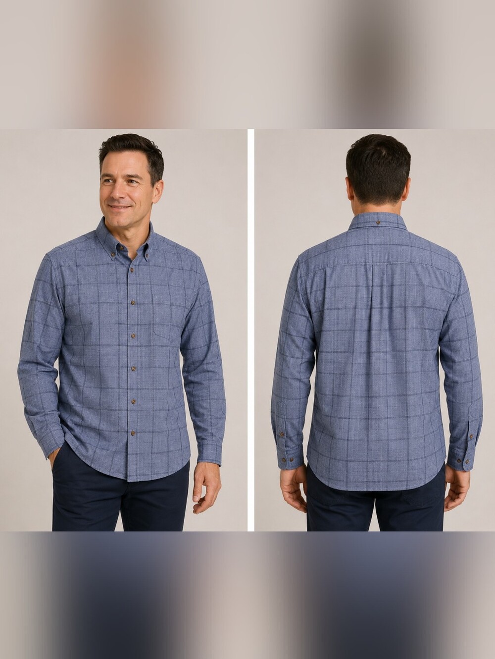 Haggar Weekender Signature Collection Men's Long Sleeve Shirt Size S #M-107